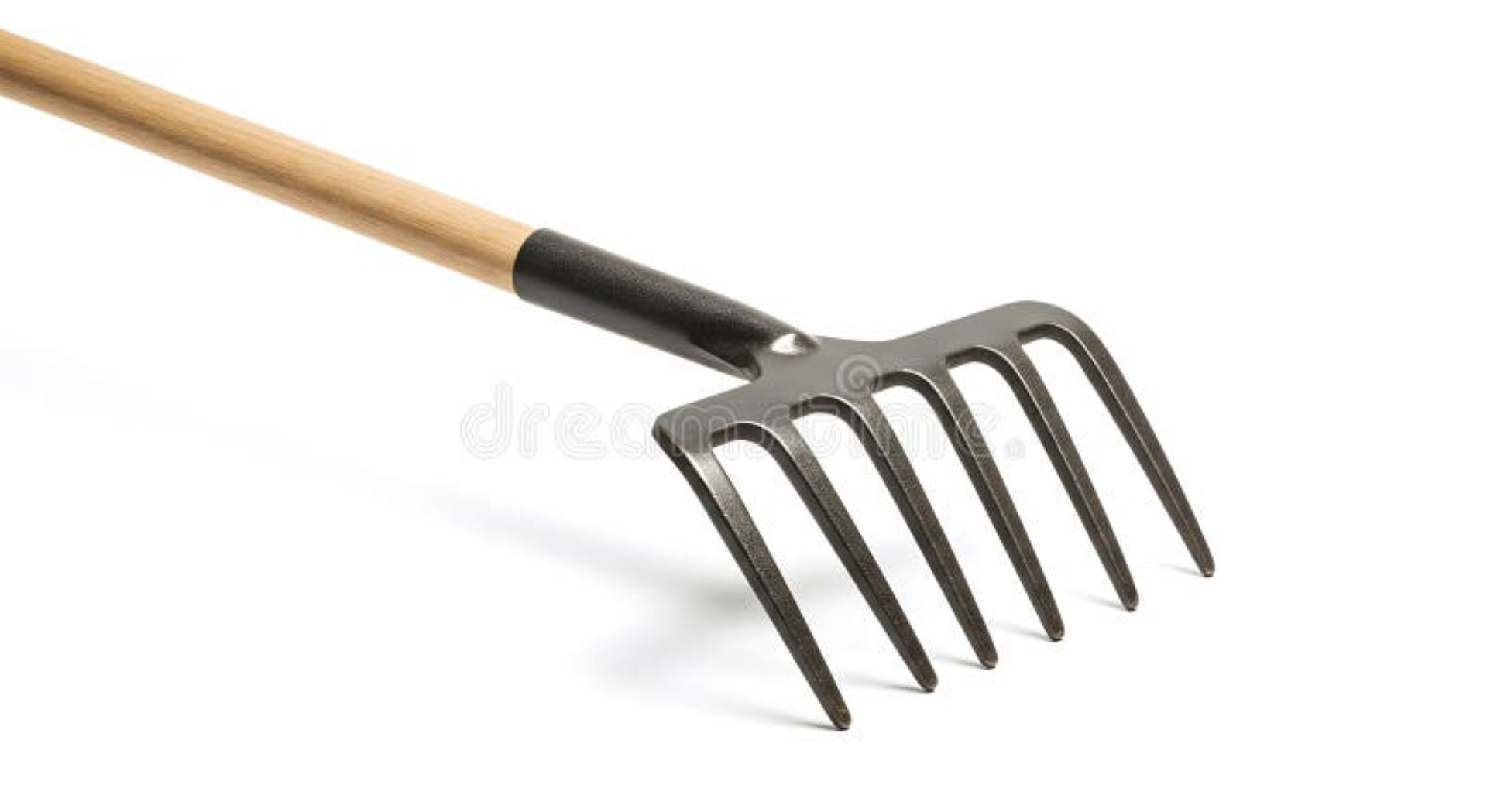 PMS GARDEN HAND RAKE WOOD HANDLE W HANG TAG